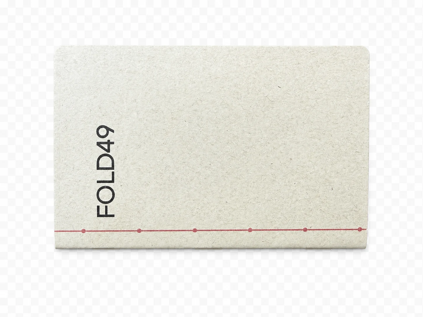 FOLD49 passport pocket notebook with a natural Solid Core cover and red parallel line